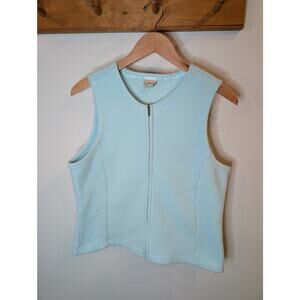 L.L.Bean Light Blue Fleece Vest Full Zip Gorpcore Women's Small Outdoor